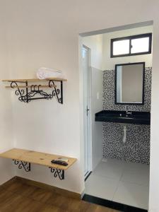 Vonios kambarys apgyvendinimo įstaigoje Flor de Mandacaru Pousada