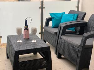Posedenie v ubytovaní Apartament Jantarowe Zacisze Blue