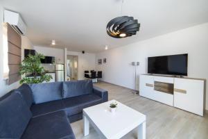 Televízia a/alebo spoločenská miestnosť v ubytovaní Apartments Blanka House