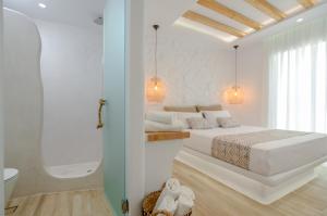 Koupelna v ubytování Naxian Spirit Inn