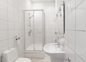 Koupelna v ubytování Hotel Jan Sander