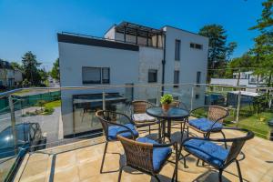 Balkón alebo terasa v ubytovaní Gemini Apartments Siófok I., III.