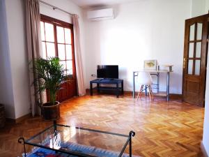 Televízia a/alebo spoločenská miestnosť v ubytovaní Apartamento bonito y bien ubicado en el Soho de Málaga.