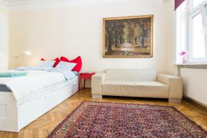 Posteľ alebo postele v izbe v ubytovaní Beautiful Viennese apartment