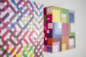 a close up of a group of colorful wrapping paper at Cresta Beach Studios in St. Julianʼs