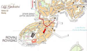 un mapa de la ciudad de Roma y sus alrededores en Casa Bachieri, en Rovinj