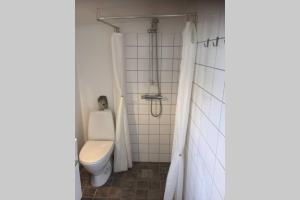 Charmerende byhus i Præstø centrum的一间浴室