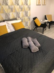 Posteľ alebo postele v izbe v ubytovaní Apartamenty Centrum