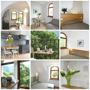 un collage de photos d'une maison dans l'établissement La Berlera - Riva del Garda, à Riva del Garda