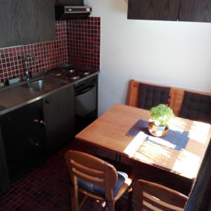 Kuchyň nebo kuchyňský kout v ubytování Chalet-Schümli Maisonette