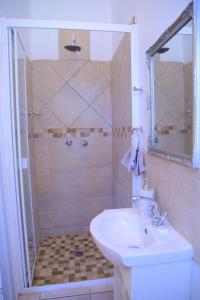 Union Guesthouse في بريتوريا: حمام مع دش ومغسلة ودش