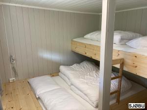 Двухъярусная кровать или двухъярусные кровати в номере Eidstod hytter