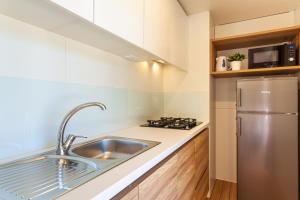 Kuchyň nebo kuchyňský kout v ubytování Mobile Homes Lopari