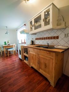 Kuchyň nebo kuchyňský kout v ubytování Rodinné vintage apartmá