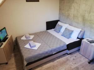 Postel nebo postele na pokoji v ubytování Athos mountain