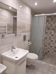Kúpeľňa v ubytovaní Domek góralski Toporówka