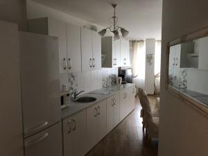 Kuchyň nebo kuchyňský kout v ubytování Jura Apartaments