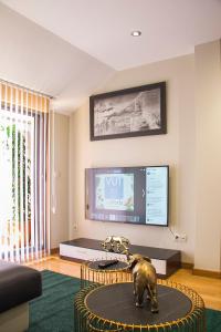 Televízia a/alebo spoločenská miestnosť v ubytovaní LaPerla Premium