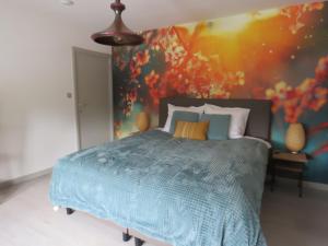 Uma cama ou camas num quarto em Kitrino