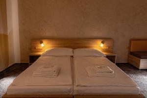 Postel nebo postele na pokoji v ubytování Hotel Slezan