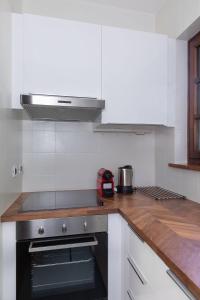 Kuchyň nebo kuchyňský kout v ubytování Doppelhaus Villa Casa Alpe Adria