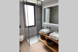Koupelna v ubytování Villa Rheia