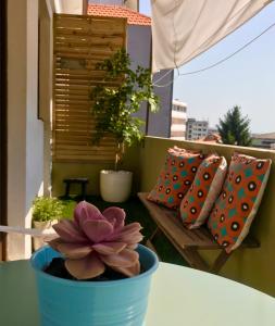 Balcon ou terrasse dans l'établissement Apartamento Porto Baixa