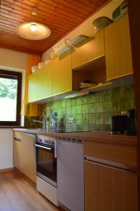 Kuchyň nebo kuchyňský kout v ubytování Ferienhaus Jagafranzl
