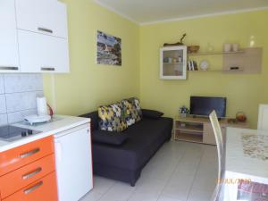 Kuchyň nebo kuchyňský kout v ubytování Apartments ORSIC