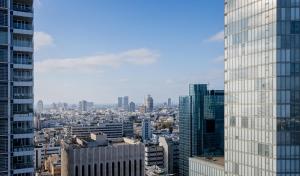 Nespecifikovaný výhled na destinaci Tel Aviv nebo výhled na město při pohledu z hotelu