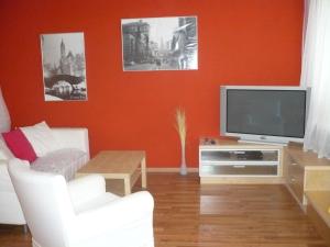 TV a/nebo společenská místnost v ubytování Apartmán Anežka