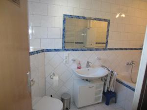 Koupelna v ubytování Ferienhaus Middenin