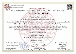 Certifikát, hodnocení, plakát nebo jiný dokument vystavený v ubytování Angels