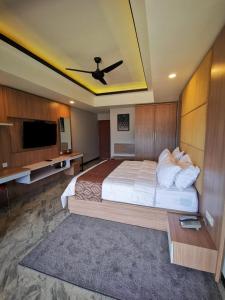 Dedanau Hotel的电视和/或娱乐中心