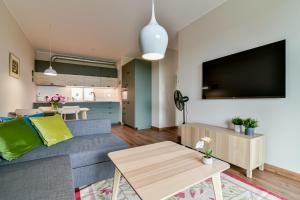 Televízia a/alebo spoločenská miestnosť v ubytovaní LTC Apartments Silva