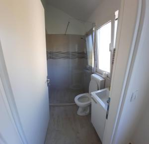 a bathroom with a toilet and a sink at Holiday House Vela Vrta in Sveti Ivan Dobrinjski +78 photos