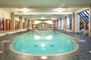 綠灣的住宿－綠灣凱悅酒店，在酒店房间的一个大型游泳池