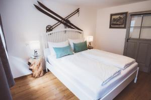 Postel nebo postele na pokoji v ubytování Chalet am Sonnenhang