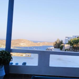 a view of the ocean from a house balcony at Serifos Summer Dream House in Serifos Chora