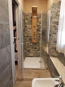 Koupelna v ubytování B&B Le Palme