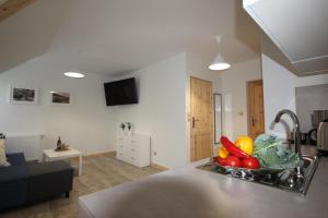 Telewizja i/lub zestaw kina domowego w obiekcie ApartDębki