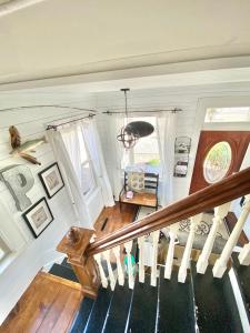 an overhead view of a staircase in a house at The Panguitch House in Panguitch