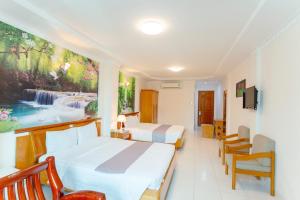 Cama o camas de una habitación en Giang Linh Hotel