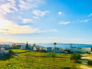 a city with a view of the ocean and buildings at Deluxe Studios & Suites Ageri-Milos in Adamantas