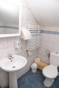 リブニクにあるVilla Basiaのバスルーム(白い洗面台、トイレ付)