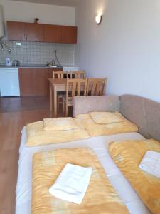 Postel nebo postele na pokoji v ubytování Bianka Apartmanház