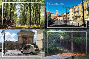 a collage of photos of buildings and a street at B&B Arcobaleno in Potenza