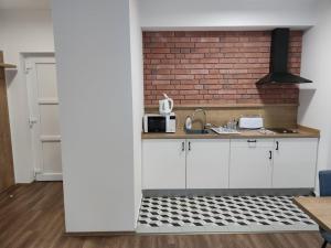Kuchyňa alebo kuchynka v ubytovaní Androméda Apartman