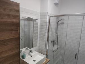 Kúpeľňa v ubytovaní Androméda Apartman