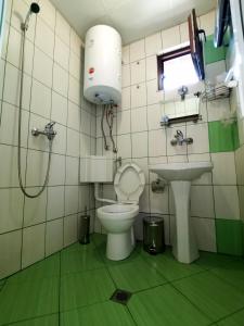 a bathroom with a toilet and a sink at Guest House Kosharite in Byala Ruse